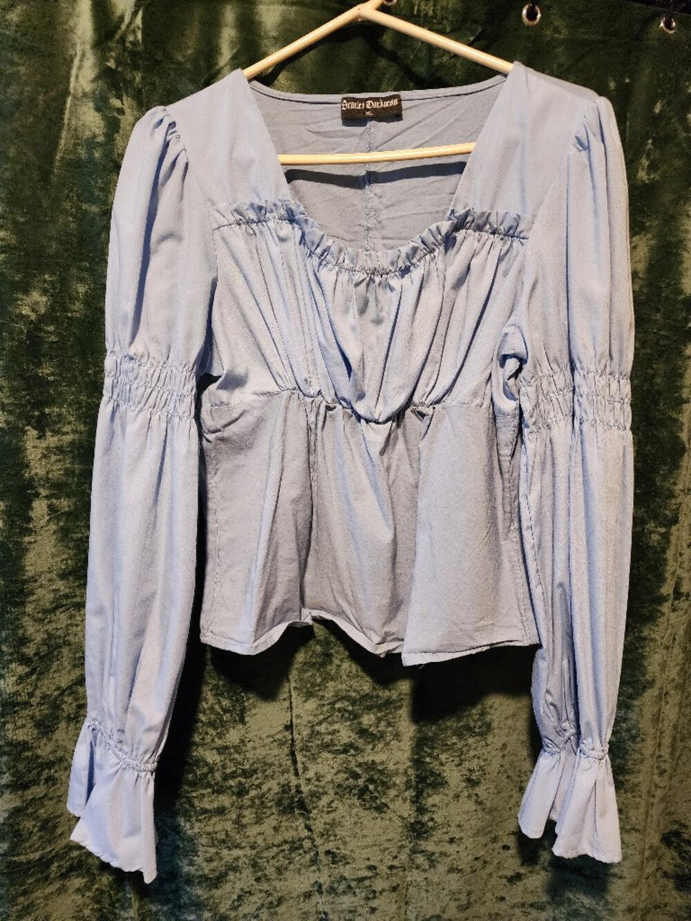Scarlet Darkness light blue peasant blouse